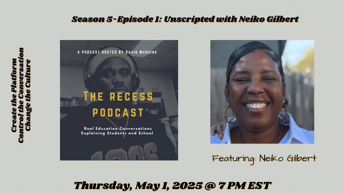 🚨New Episode 🚨 

The Recess Podcast is back! This is an unscripted premiere episode. There will be no notes and no filter—just real talk and raw energy. Don’t miss out as we laugh, reflect, challenge each other, and set the tone for a season filled with powerful conversations.