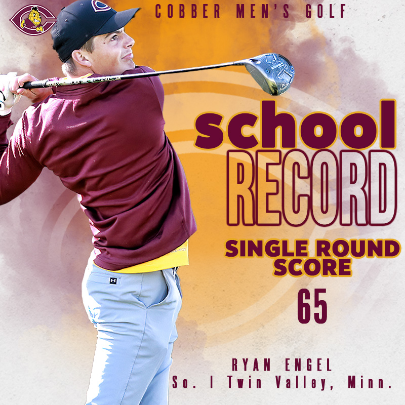 𝗦𝗖𝗛𝗢𝗢𝗟 𝗥𝗘𝗖𝗢𝗥𝗗!
'Tis the season for school records!
CORNGRATS to sophomore men's golfer Ryan Engel, who shot a 65 on Day 2 at the SJU Spring Invite &amp; tied the school record for lowest score in a single round. His 65 on Sunday tied the mark set in 2018.
#RollCobbs🌽