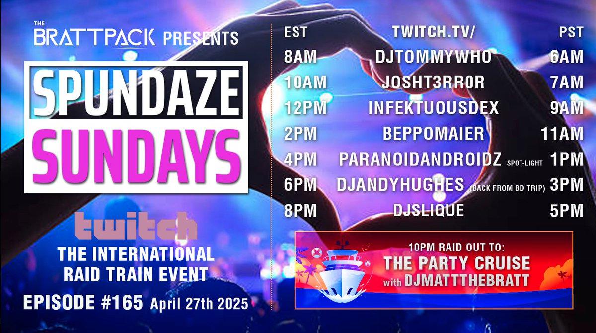 🎶 Today we do it IN THE MIXX! 🎶 Join me for Spundaze Sundays where I’ll be dropping fresh new tracks that will get your eardrums dancing! 💃🕺 My set starts at 8pm Eastern. Don’t miss it! Let’s vibe together! #Spundaze #NewMusic #DJLife #GoodVibes