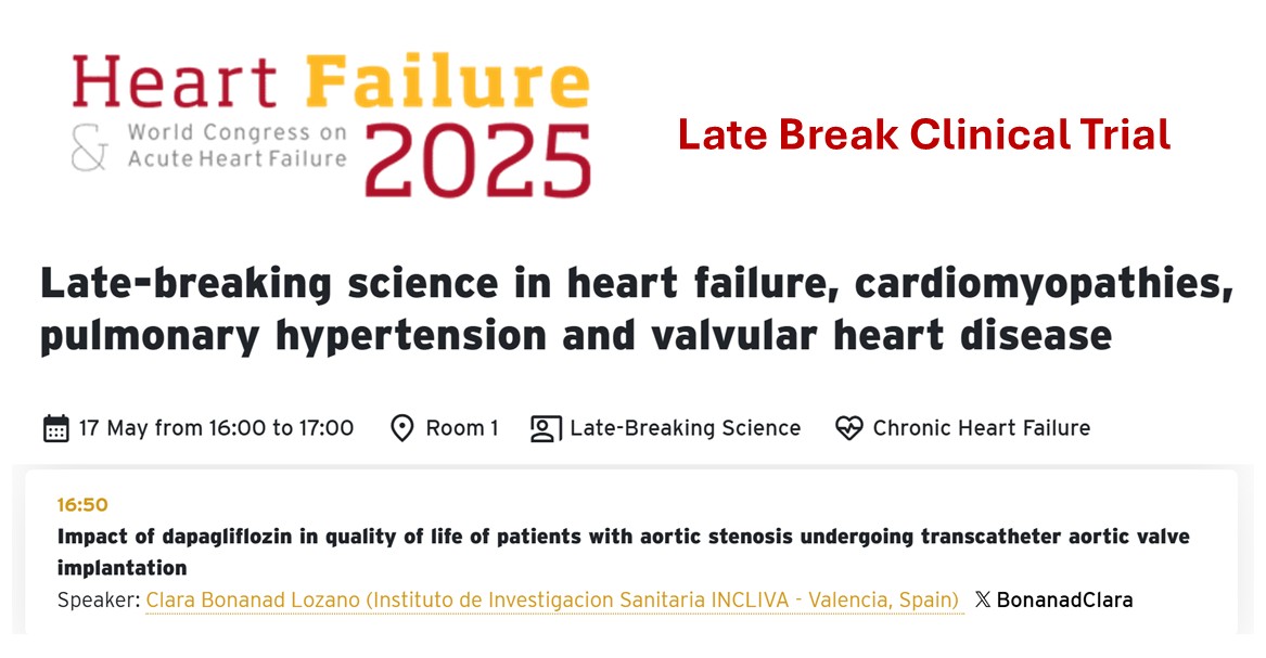 DapaTAVI (@dapatavi) on Twitter photo New data from @DapaTAVI in #HeartFailure2025
<a href="/secardiologia/">Soc Esp Cardiología</a> <a href="/CNIC_CARDIO/">CNIC</a> <a href="/clinica_sec/">Asociación Cardiología Clínica SEC</a> <a href="/ResisCardioVigo/">Cardiología Vigo</a> <a href="/incliva_iis/">INCLIVA</a>
<a href="/S_Raposeiras/">Sergio Raposeiras-Roubín</a> <a href="/Borjaibanez1/">Borja Ibanez</a> <a href="/RosselloXavier/">Xavier Rosselló</a> <a href="/ignamatsant/">Ignacio J. Amat</a> <a href="/BonanadClara/">Clara Bonanad</a> <a href="/rafaelglezm/">Rafael González Manzanares</a>
Vamossss New data from @DapaTAVI in #HeartFailure2025
<a href="/secardiologia/">Soc Esp Cardiología</a> <a href="/CNIC_CARDIO/">CNIC</a> <a href="/clinica_sec/">Asociación Cardiología Clínica SEC</a> <a href="/ResisCardioVigo/">Cardiología Vigo</a> <a href="/incliva_iis/">INCLIVA</a>
<a href="/S_Raposeiras/">Sergio Raposeiras-Roubín</a> <a href="/Borjaibanez1/">Borja Ibanez</a> <a href="/RosselloXavier/">Xavier Rosselló</a> <a href="/ignamatsant/">Ignacio J. Amat</a> <a href="/BonanadClara/">Clara Bonanad</a> <a href="/rafaelglezm/">Rafael González Manzanares</a>
Vamossss