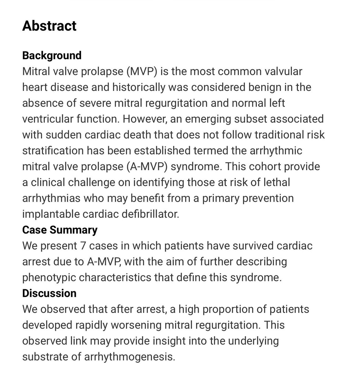 Dr. Gilbert Tang (@gilberttangmd) on Twitter photo Nice case series in #JACCCaseReports <a href="/JACCJournals/">JACC Journals</a> on arrhythmic MV prolapse and VT/VF risk presented and discussed at #HRS2025!
jacc.org/doi/10.1016/j.…
<a href="/MinnowWalsh/">Minnow Walsh, MD, MACC</a> <a href="/DeeDeeWangMD/">Dee Dee Wang MD</a> <a href="/Justine_Turco/">Justine VarieurTurco</a> <a href="/hmkyale/">Harlan Krumholz</a> Nice case series in #JACCCaseReports <a href="/JACCJournals/">JACC Journals</a> on arrhythmic MV prolapse and VT/VF risk presented and discussed at #HRS2025!
jacc.org/doi/10.1016/j.…
<a href="/MinnowWalsh/">Minnow Walsh, MD, MACC</a> <a href="/DeeDeeWangMD/">Dee Dee Wang MD</a> <a href="/Justine_Turco/">Justine VarieurTurco</a> <a href="/hmkyale/">Harlan Krumholz</a>