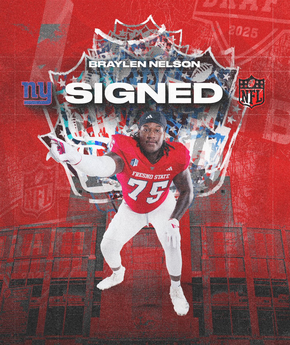 Fresno State Football (@fresnostatefb) on Twitter photo another Bulldog with an opportunityโผ๏ธ
congratulations on signing with the <a href="/Giants/">New York Giants</a>, Braylen๐ค another Bulldog with an opportunityโผ๏ธ
congratulations on signing with the <a href="/Giants/">New York Giants</a>, Braylen๐ค