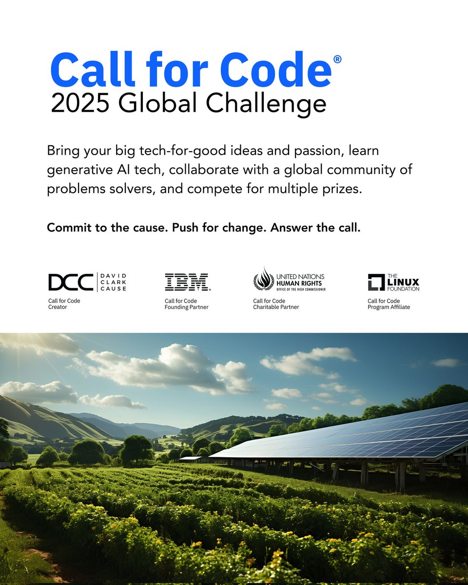 desigveloper's tweet image. #CallForCode is back. 
#2025GlobalChallenge