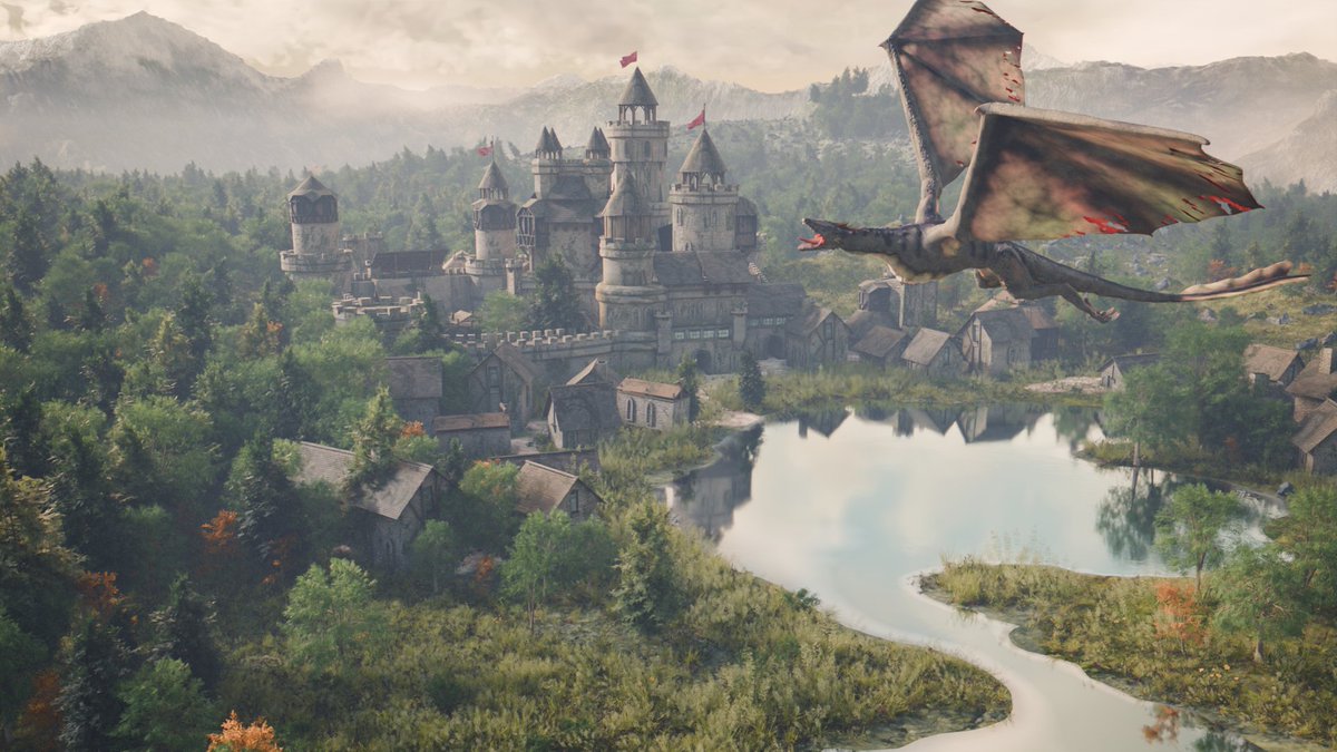 #b3d #3drender #medival #blender3d #cyclesrender #dragon #animation #3danimations #3dArt #castle I finished my medival fantasy scene in blender