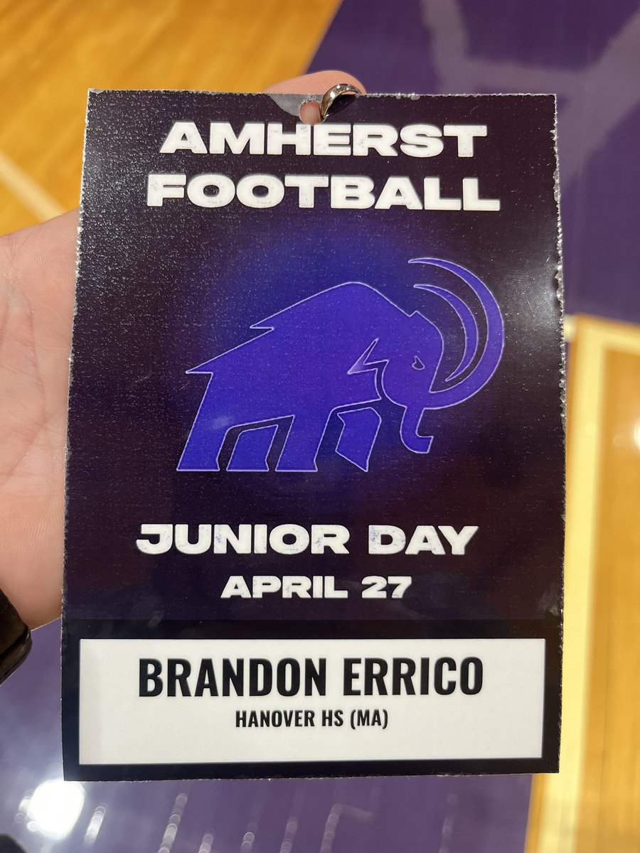 Thank you <a href="/AmherstCollFB/">Amherst College Football</a> for a great junior day today! <a href="/HanoverFball/">Hanover Football</a>