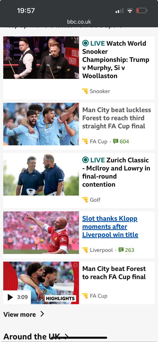⁦<a href="/BBCSport/">BBC Sport</a>⁩ should be ashamed. How can ⁦<a href="/ArsenalWFC/">Arsenal Women</a>⁩ getting to the Champions League final not be in the top stories!? 🤯
