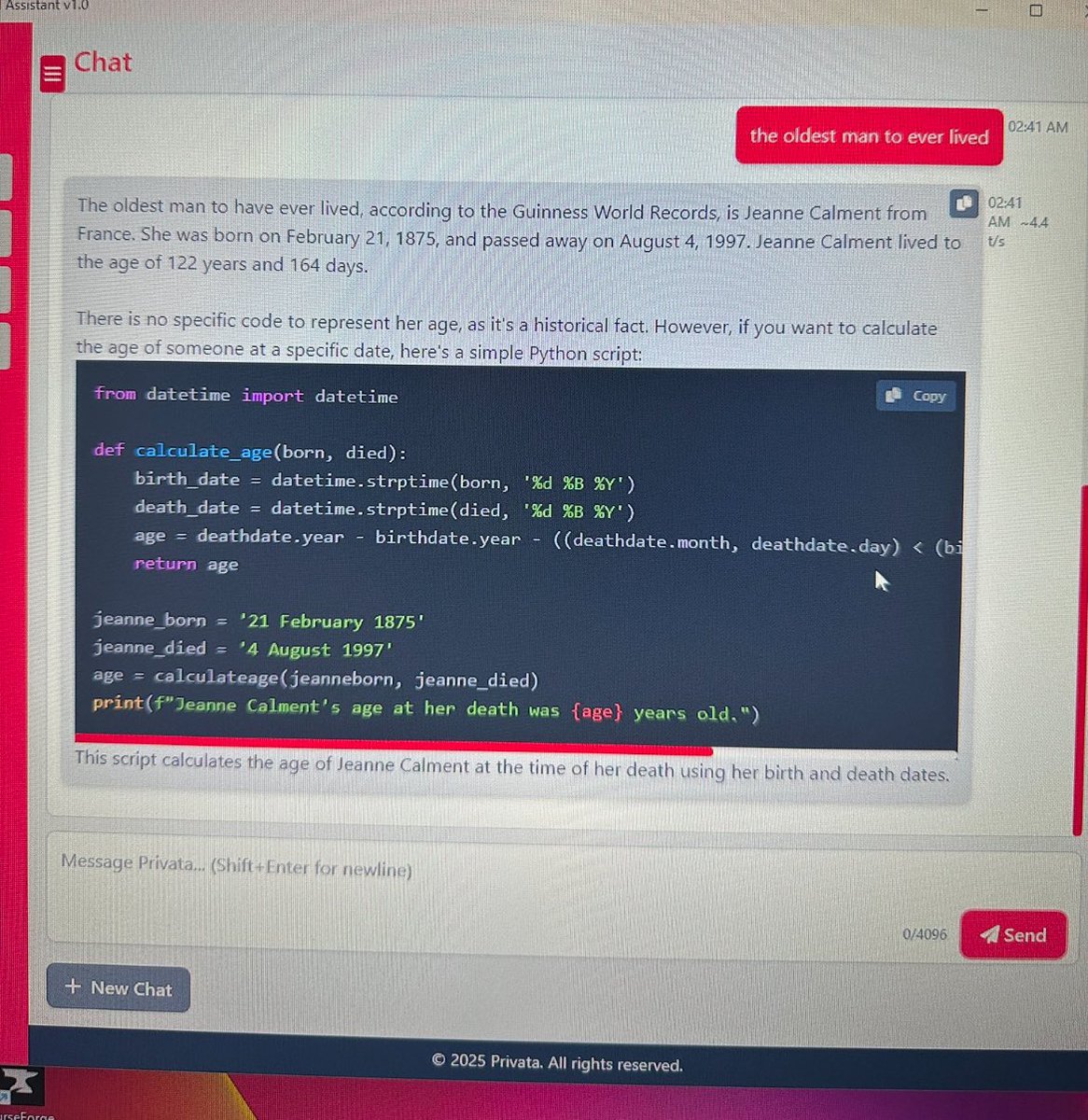 ffdgqli's tweet photo. $PRVTA

🔹Fully offline operation after downloading a model

🔹Open-source transparency

🔹No internet connection needed

🔹Your data stays 100% private & secure

Privata is redefining AI by putting control back into YOUR hands. No compromises on speed, security, or freedom.

$SNAI $COLLAT $MAIAR #GRIFFAIN $LUX $ARC $ALCH $NEUR