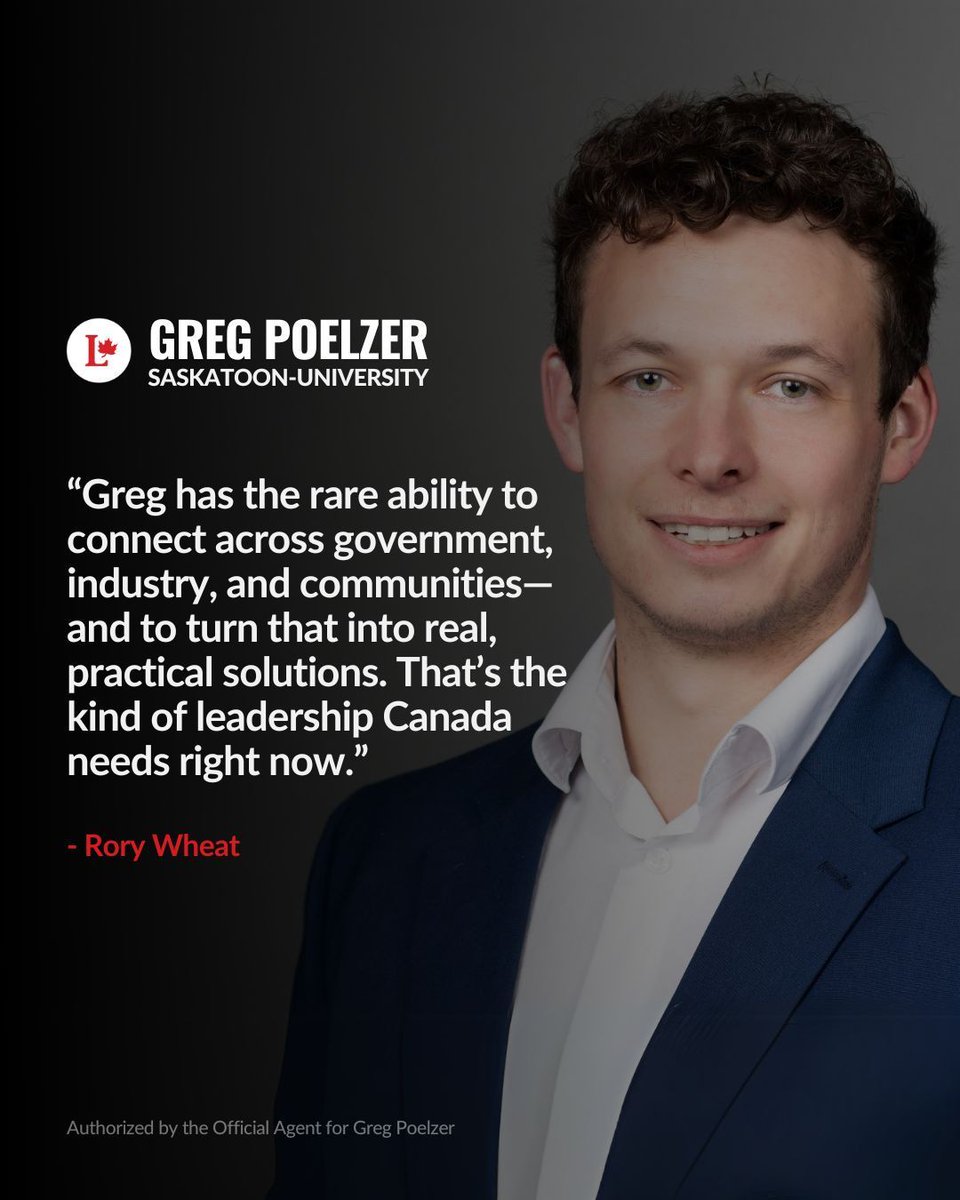 Greg Poelzer, Saskatoon-Uni Liberal Candidate tweet media