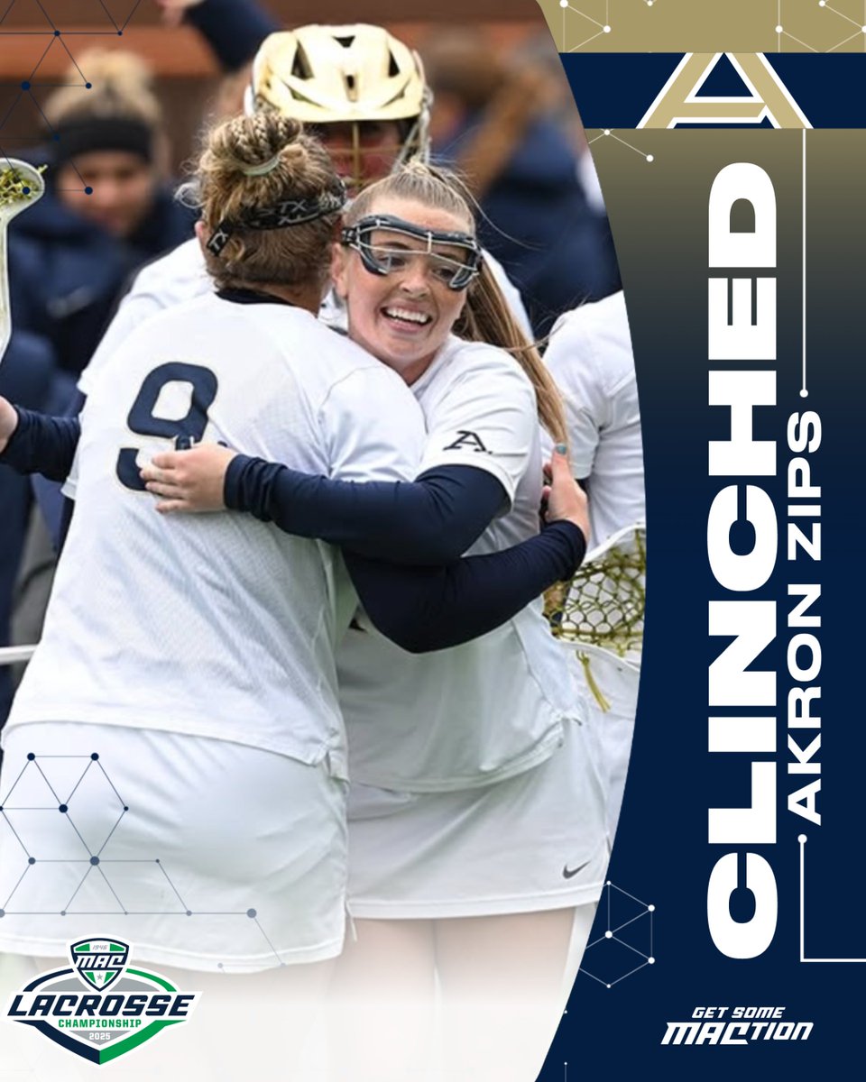CLINCHED 🦘

With today's 14-12 win, Akron has punched its ticket to the MAC Women’s Lacrosse Championship for the first time in program history!

<a href="/ZipsWLAX/">Zips W Lacrosse</a> | #MACtion