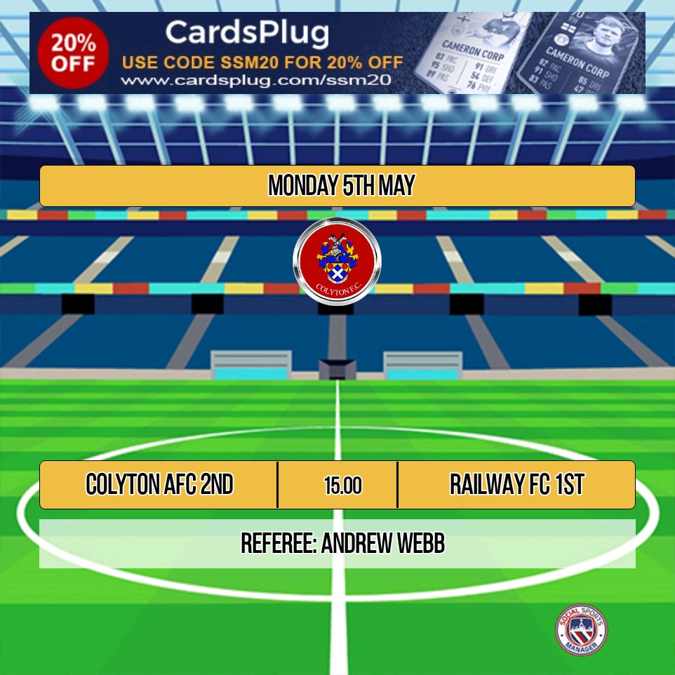 Colyton AFC (@afccolyton) on Twitter photo D&EFL Division 4 fixture @ The Peace Memorial Playing Fields, Coly Road, Colyton, EX24 5PU.
<a href="/socialsportman/">SocialSports Manager</a> <a href="/DevonExeterLge/">Stitch2Print Devon & Exeter Football League</a> D&EFL Division 4 fixture @ The Peace Memorial Playing Fields, Coly Road, Colyton, EX24 5PU.
<a href="/socialsportman/">SocialSports Manager</a> <a href="/DevonExeterLge/">Stitch2Print Devon & Exeter Football League</a>