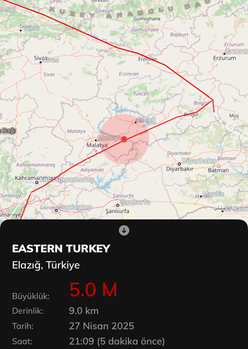 Allah'ım sen yer yüzüne sakinlik ver 
Geçmiş olsun herkese

 #deprem #depremoldu #Sallandık #elazığ #Malatya