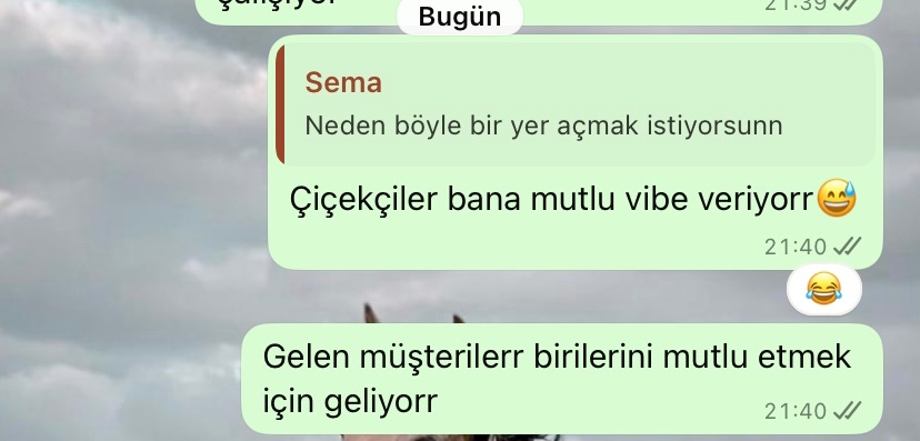hayalimm tatlış bir çiçekçi dükkanı ya sohbetin üstüne denk gelen tweet😍