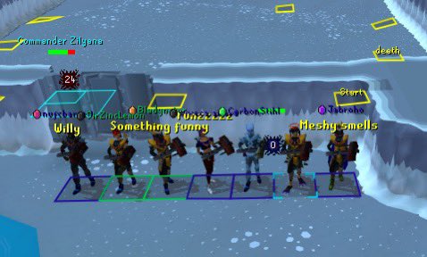 Hallowed_RS's tweet photo. Admin Meshed Up is hosting a Zilyana event today. 
Everyone is geared to Ballista Zily, hopefully they can get a few drops and may be a pet? https://t.co/e5A6RuVI7u
