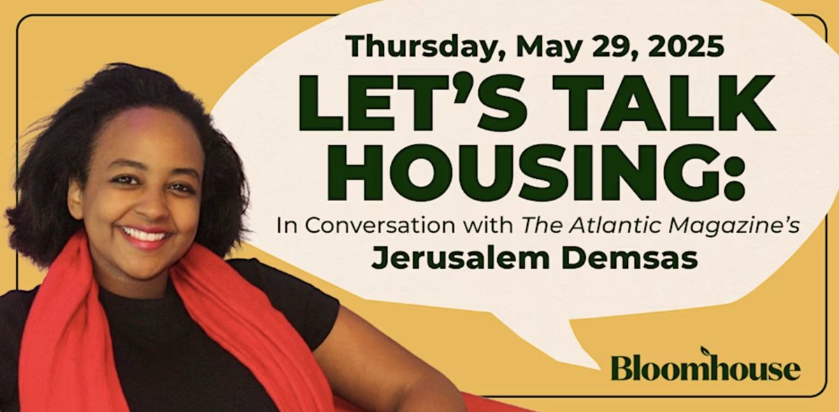 Terner Center (@ternerhousing) on Twitter photo .<a href="/BenTMetcalf/">Ben Metcalf</a> will interview Jerusalem Demsas, Atlantic writer whose book, "On the Housing Crisis: Land, Development, Democracy," explores generational impacts of the US housing shortage. May 29, 6:00 - 8:00pm PT. In-person: bit.ly/letstalkhousin…; Zoom: lnkd.in/dA4R3TEV .<a href="/BenTMetcalf/">Ben Metcalf</a> will interview Jerusalem Demsas, Atlantic writer whose book, "On the Housing Crisis: Land, Development, Democracy," explores generational impacts of the US housing shortage. May 29, 6:00 - 8:00pm PT. In-person: bit.ly/letstalkhousin…; Zoom: lnkd.in/dA4R3TEV