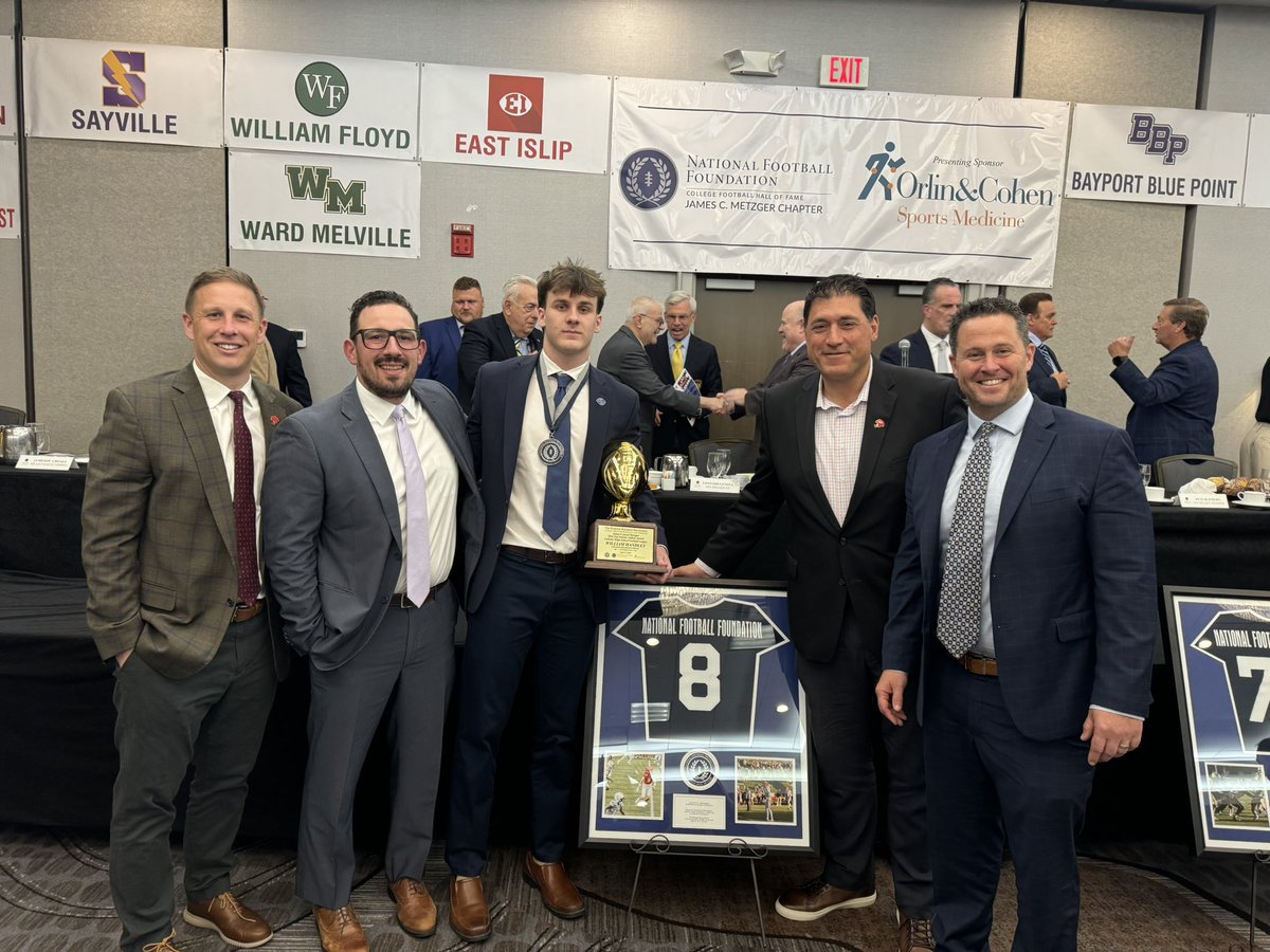 Darrin Dawber (@coachdawber) on Twitter photo Congrats to <a href="/willhandley_/">William Handley</a> on winning the 2024 Top Scholar Athlete for the CHSFL for the Suffolk Chapter of the National Football Foundation. It was an honor to sit by his side and celebrate his accomplishment. <a href="/coache57/">Tom Elder</a> <a href="/CoachClaro/">Tom Claro</a> <a href="/DolceGatad2733/">Coach Dolce</a> <a href="/Chaminade_FB/">Chaminade Flyers Football</a> Congrats to <a href="/willhandley_/">William Handley</a> on winning the 2024 Top Scholar Athlete for the CHSFL for the Suffolk Chapter of the National Football Foundation. It was an honor to sit by his side and celebrate his accomplishment. <a href="/coache57/">Tom Elder</a> <a href="/CoachClaro/">Tom Claro</a> <a href="/DolceGatad2733/">Coach Dolce</a> <a href="/Chaminade_FB/">Chaminade Flyers Football</a>