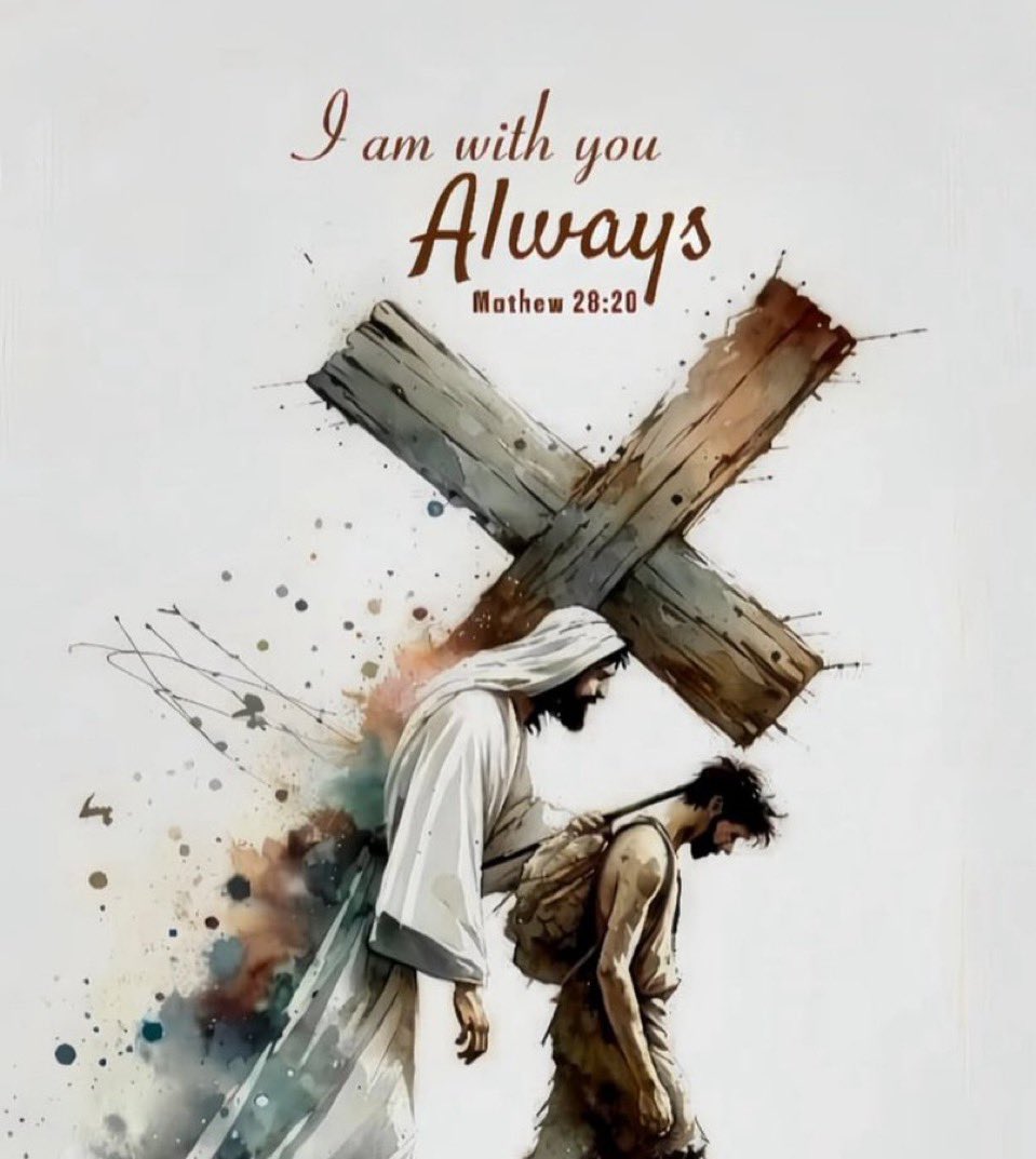 The message at Church today included one of my favorite verses, my confirmation verse (Matthew 28:20) 

The main messages today were that God is with you always &amp; that He will never leave nor forsake you, to be strong &amp; courageous with Jesus Christ living IN us 🙏

“Go ye