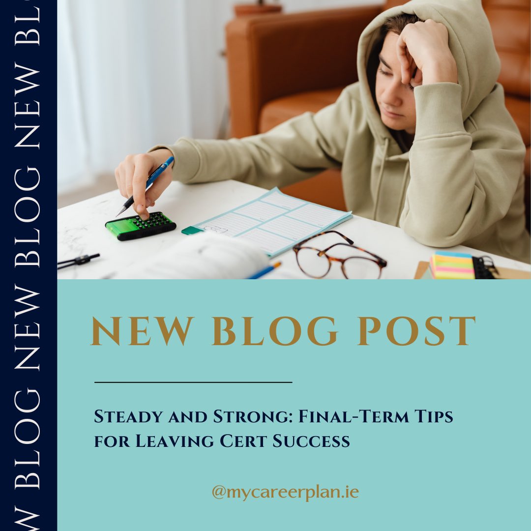 As #leavingcert students return to school for a very short final term, it is important to strike the right balance between revision, exam preparation and self-care. For more tips to help you in the final term, see my latest blog -mycareerplan.ie/blog/steady-an…

#leavingcert2025