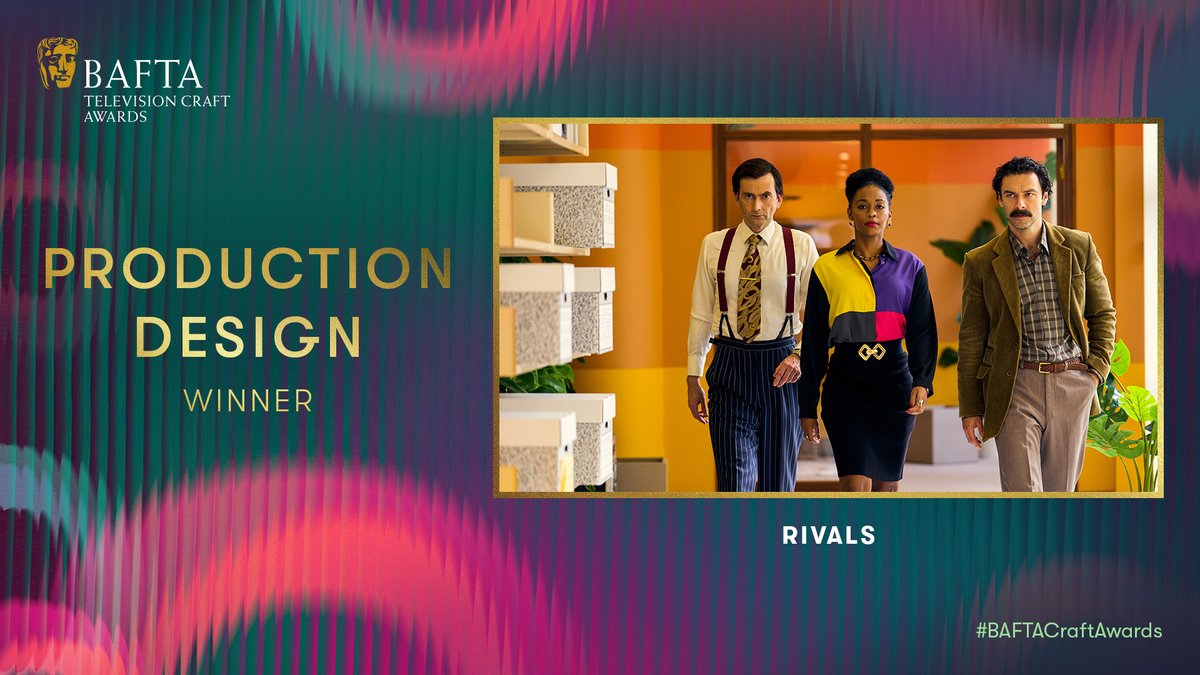 BAFTA (@bafta) on Twitter photo Dominic Hyman picks up the Production Design BAFTA for his work on Rivals 👏 #BAFTACraftAwards
Supported by <a href="/MicrosoftUK/">Microsoft UK</a> Dominic Hyman picks up the Production Design BAFTA for his work on Rivals 👏 #BAFTACraftAwards
Supported by <a href="/MicrosoftUK/">Microsoft UK</a>