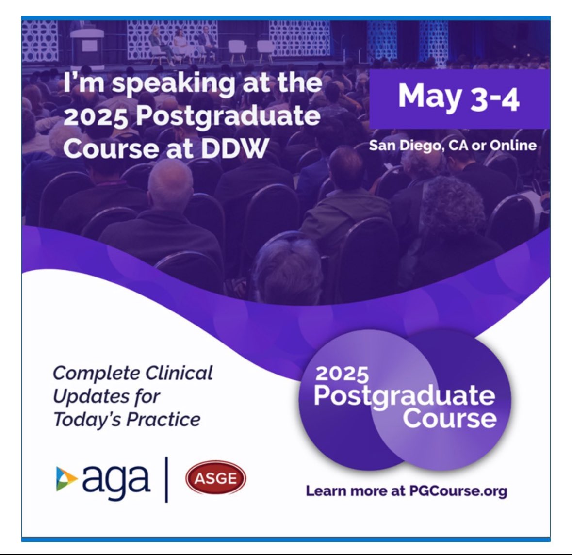 BilalMohammadMD's tweet image. As #DDW2025 gets closer, Not to Miss the historical 1st comb @ASGEendoscopy &amp;amp; @AmerGastroAssn #PGCourse🔥

👏 to ⭐️ course directors @ibdgijami @ruben_hernaez @ckdilly @alerepici #NagiReddy for a ✅ program

Little 🦜told me the #EMR vs #ESD talk is where the cool kids will be 😎