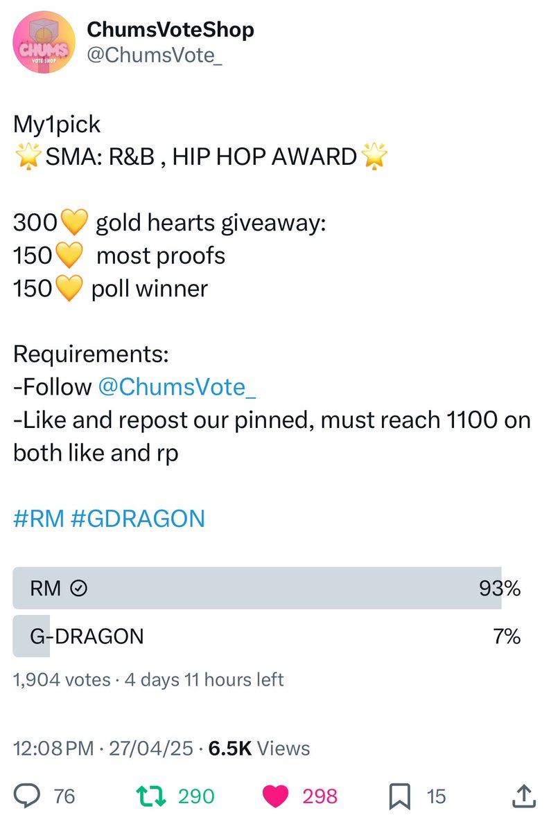 yoonkive_'s tweet photo. @ChumsVote_ FOR #RM #forRM https://t.co/Pm6vP00sST