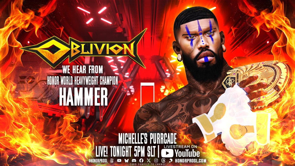 Brace yourself for an electrifying evening of wrestling at Purr-Cade! Rally behind your favorite wrestlers and feel the excitement build as the action starts at 5 PM SLT. Get ready to be part of the thrill!

SLURL: maps.secondlife.com/secondlife/Pur…

Stream: youtube.com/channel/UCyRgB…