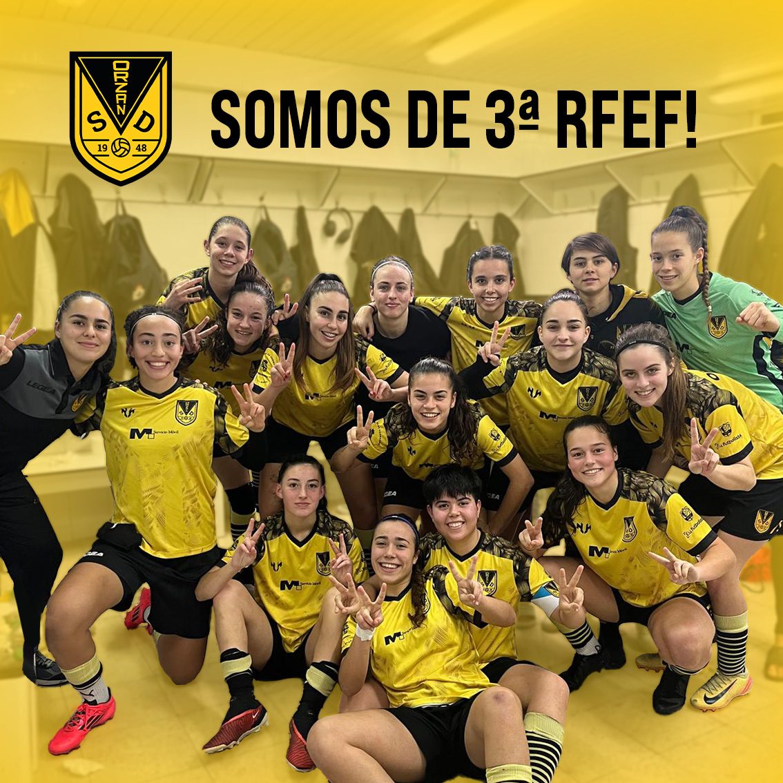 OrzanSD's tweet photo. Somos de 3ª RFEF! 💛🖤 https://t.co/DHw5NFACM9