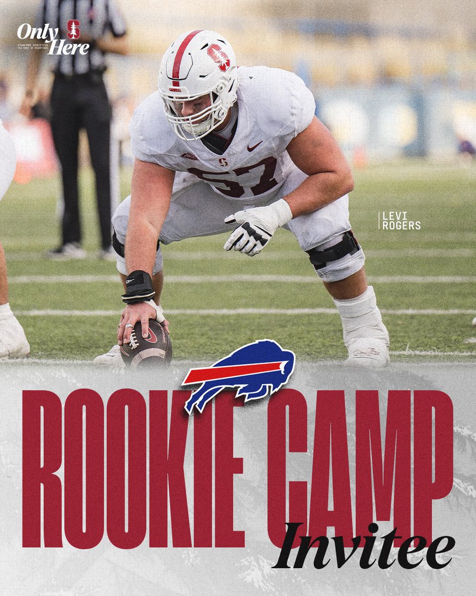 Stanford Football (@stanfordfball) on Twitter photo Earned the shot. 👏
<a href="/Levirogers57/">Levi Rogers</a> is ready to make the most of rookie camp with the <a href="/BuffaloBills/">Buffalo Bills</a>. Earned the shot. 👏
<a href="/Levirogers57/">Levi Rogers</a> is ready to make the most of rookie camp with the <a href="/BuffaloBills/">Buffalo Bills</a>.