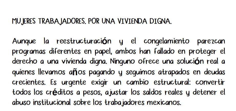 Elena Delgado City Environmental Consultant (@manena20051) on Twitter photo #MUJRESPORUNAVIDADIGNA.
De nada sirve construir millones de casas. SI INFONAVIT NO CAMBIA SU FORMA DE COBRAR.
ESTÁN PEOR QUE LOS CARTELES DE NARCOS.
<a href="/Claudiashein/">Claudia Sheinbaum Pardo</a> <a href="/OctavioRomero_O/">Octavio Romero</a> <a href="/AnaLizethGomez/">Ana Lizeth Gomez</a> <a href="/MarinadelPilar/">Marina del Pilar</a> <a href="/AyudaInfonavit/">Ayuda Infonavit</a> <a href="/Infonavit/">Infonavit</a>
LA FARSA DEL SEXENIO #MUJRESPORUNAVIDADIGNA.
De nada sirve construir millones de casas. SI INFONAVIT NO CAMBIA SU FORMA DE COBRAR.
ESTÁN PEOR QUE LOS CARTELES DE NARCOS.
<a href="/Claudiashein/">Claudia Sheinbaum Pardo</a> <a href="/OctavioRomero_O/">Octavio Romero</a> <a href="/AnaLizethGomez/">Ana Lizeth Gomez</a> <a href="/MarinadelPilar/">Marina del Pilar</a> <a href="/AyudaInfonavit/">Ayuda Infonavit</a> <a href="/Infonavit/">Infonavit</a>
LA FARSA DEL SEXENIO