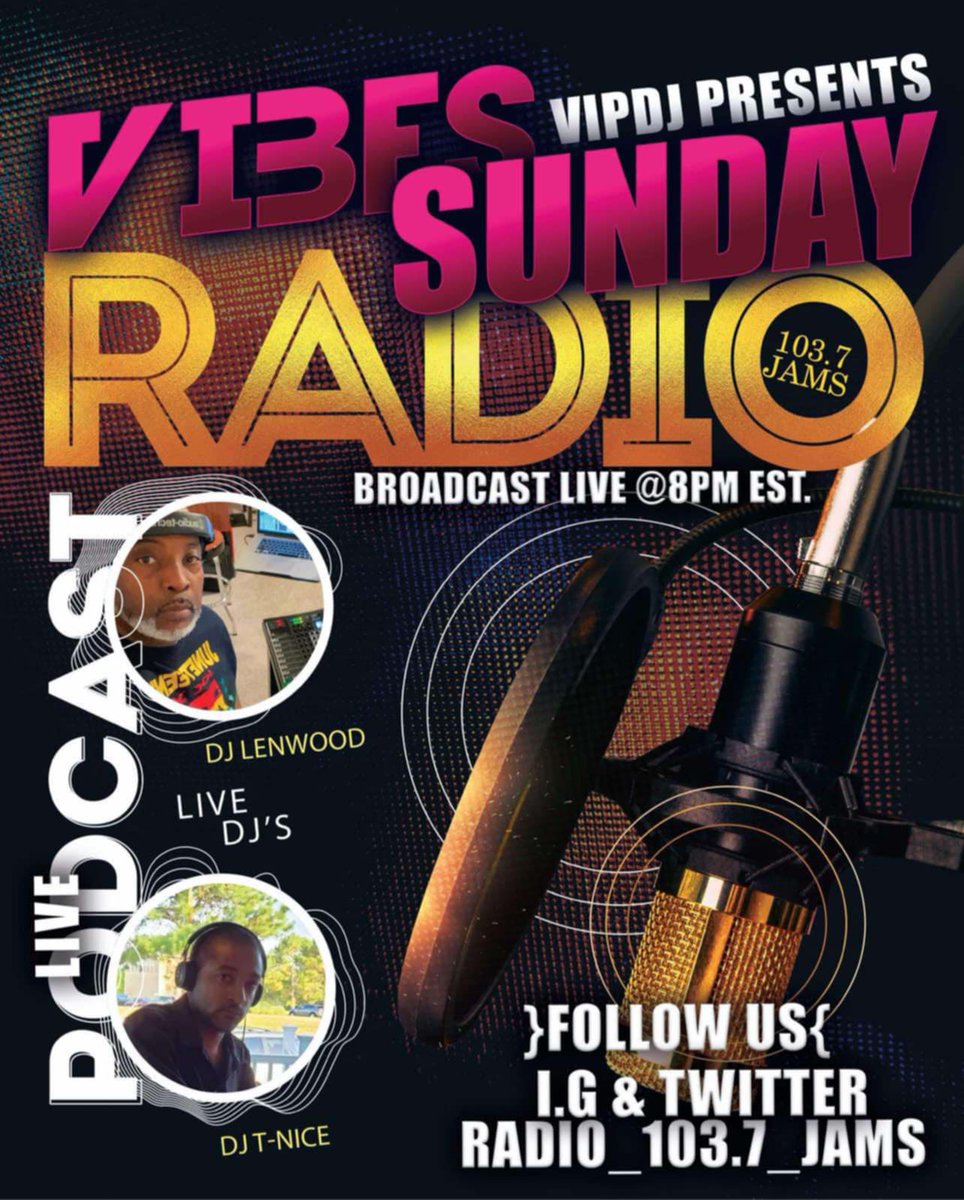 Tnicebaxter's tweet image. Tonight #sundayvibes  with DJ T-Nice &amp;amp; DJ lenwood...make sure u tune in with #vipdjs  730pm est on @radio_103.7_jams  its goin down dont miss out if u wanna hear sum good music tonight Radio 103.7 Jams got u 👇👇👇 click this link to tune in  streaming.live365.com/a8380