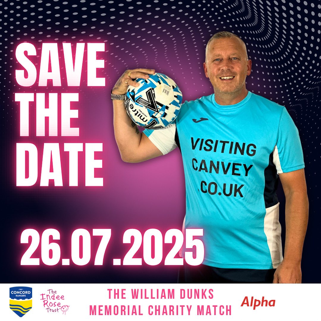 DunksMatch's tweet image. 🗓️ SAVE THE DATE 🗓️
The countdown is on and our ex pro and celebrity line up will be revealed very very soon 👀
This is our biggest event yet 🙌
All proceeds go to The Indee Rose Trust 🩷
Will you be attending this year? ⚽️
Our official flyer will be released shortly.