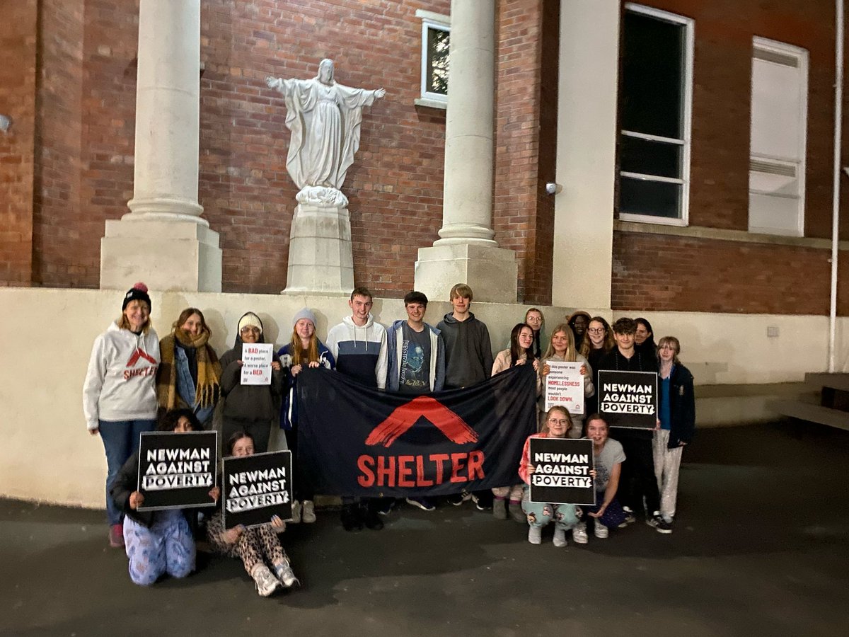 Huge THANK YOU to everyone who braved the cold and took part in Cardinal Newman College's Sleep Out on Friday night...whose current fundraising total is over £2,400!   #theresnoplacelikehome
