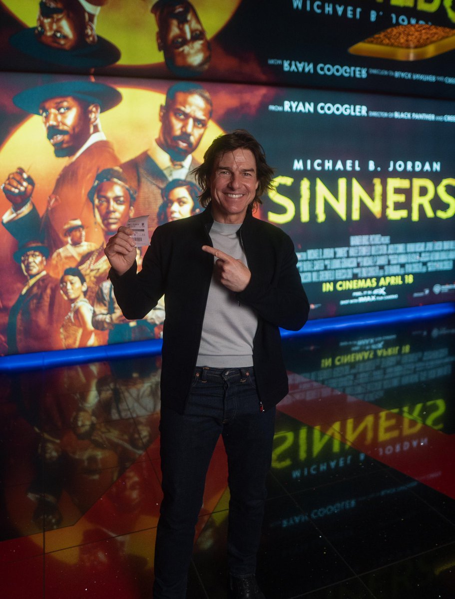 TheCinesthetic's tweet photo. “Congratulations Ryan, Michael, and to the entire cast and crew. Must see in a cinema and stay through the end credits!”

— Tom Cruise after watching ‘SINNERS’ https://t.co/ncMfjqMOQa