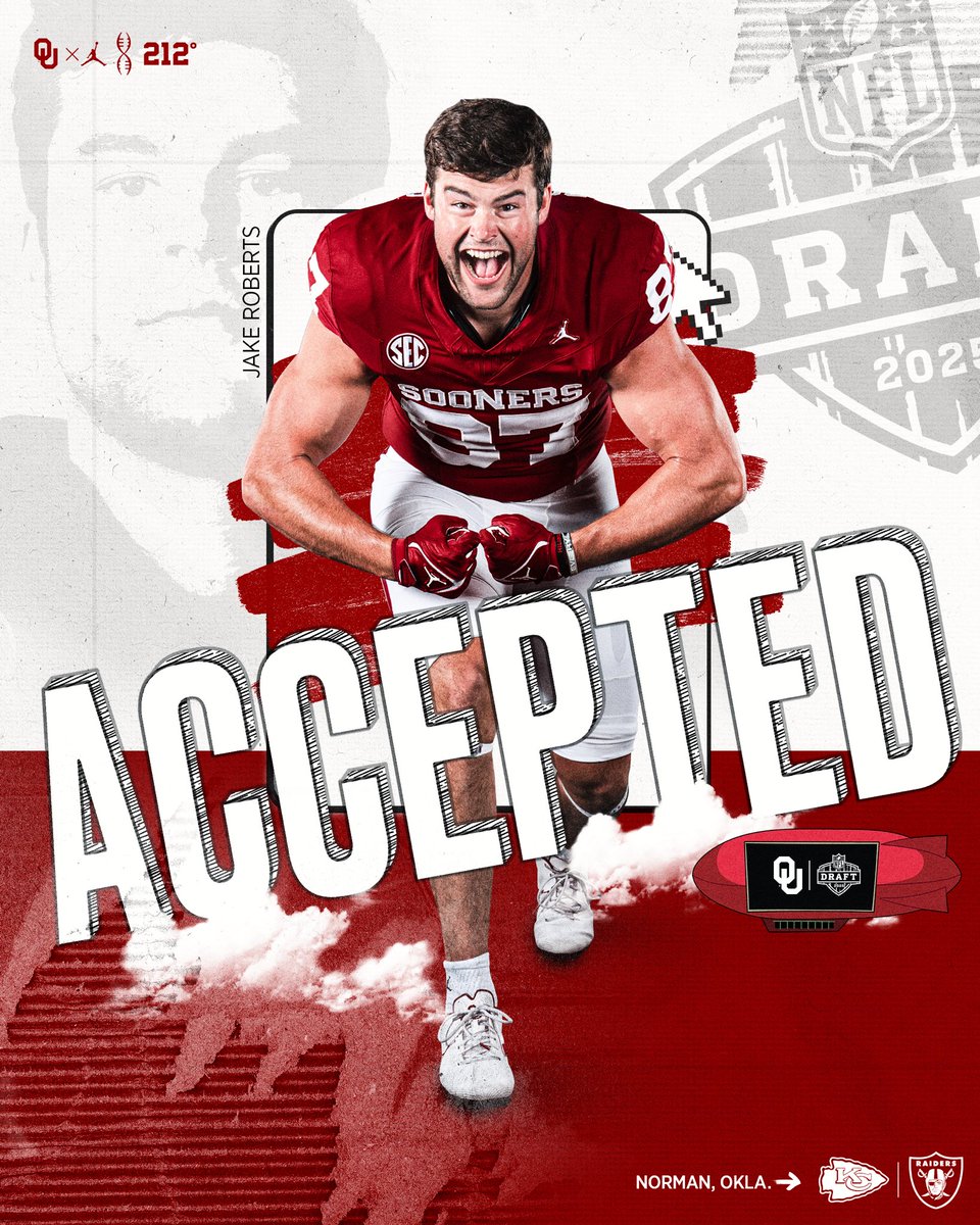 Oklahoma Football (@ou_football) on Twitter photo .<a href="/_jakeroberts7/">Jake Roberts</a> has accepted minicamp invites with the Kansas City Chiefs and Las Vegas Raiders!
#OUDNA x <a href="/Chiefs/">Kansas City Chiefs</a> x <a href="/Raiders/">Las Vegas Raiders</a> .<a href="/_jakeroberts7/">Jake Roberts</a> has accepted minicamp invites with the Kansas City Chiefs and Las Vegas Raiders!
#OUDNA x <a href="/Chiefs/">Kansas City Chiefs</a> x <a href="/Raiders/">Las Vegas Raiders</a>
