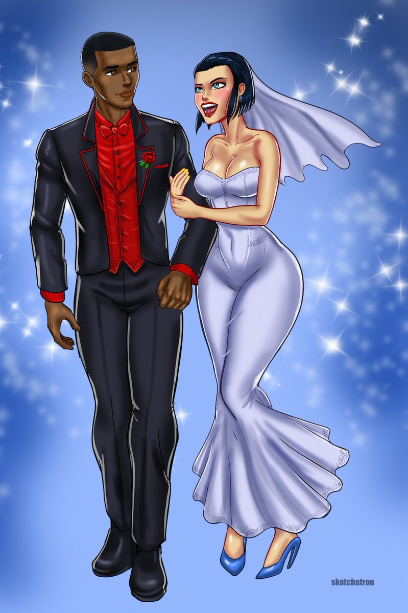 Sketchatron (@sketchatrondraw) on Twitter photo Miles Morales/Terra Grayson (Spider-man/Invincible) wedding cm for <a href="/RealSaintGhostq/">SaintGhost</a> (repost for new account) Miles Morales/Terra Grayson (Spider-man/Invincible) wedding cm for <a href="/RealSaintGhostq/">SaintGhost</a> (repost for new account)