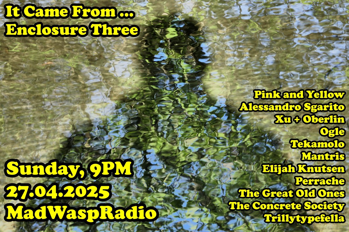 #enclosurethree

And off we go. Give a sign if you are aboard the good ship "Enclosure Three".
