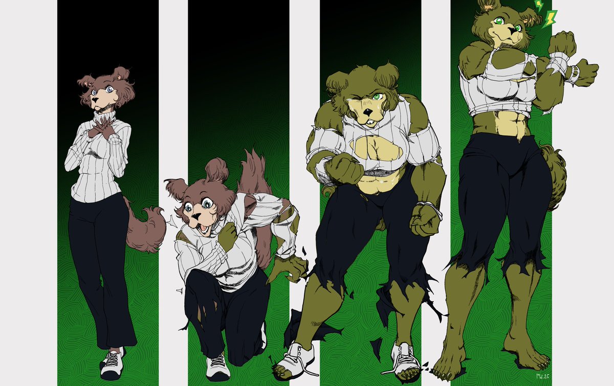 My another Idea 
Juno from Beastars in Role of She-Hulk
How u like it?
Join my Patreon
patreon.com/MonsterGirlsLa…
#juno
#BEASTARS 
#muscles
#musclegrowth
#shehulk 
#hulkot
#transformation
#wolf
#furryartist 
#furryfandom 
#furryfandom