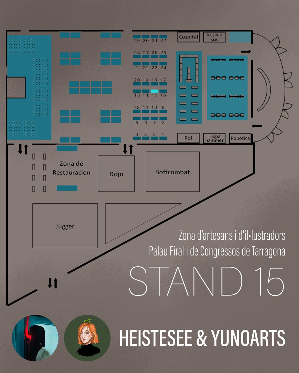 heistesee's tweet photo. La setmana vinent, la @yunoarts  i jo participarem a @_ExpOtaku  de Tarragona.

Els dies 3 i 4 de maig ens trobareu al Palau Firal i de Congressos, a l’stand 15.

Us convidem a conèixer de prop el nostre treball. 

#expotaku #expotakutarragona #tarragona #artistes
#artistalley https://t.co/gnnNk1xR6V