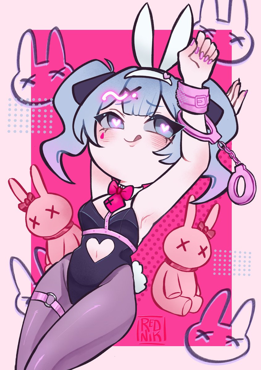 RednikD's tweet image. Me gusto mucho la miku rabbit hole asi que hice unita u3u