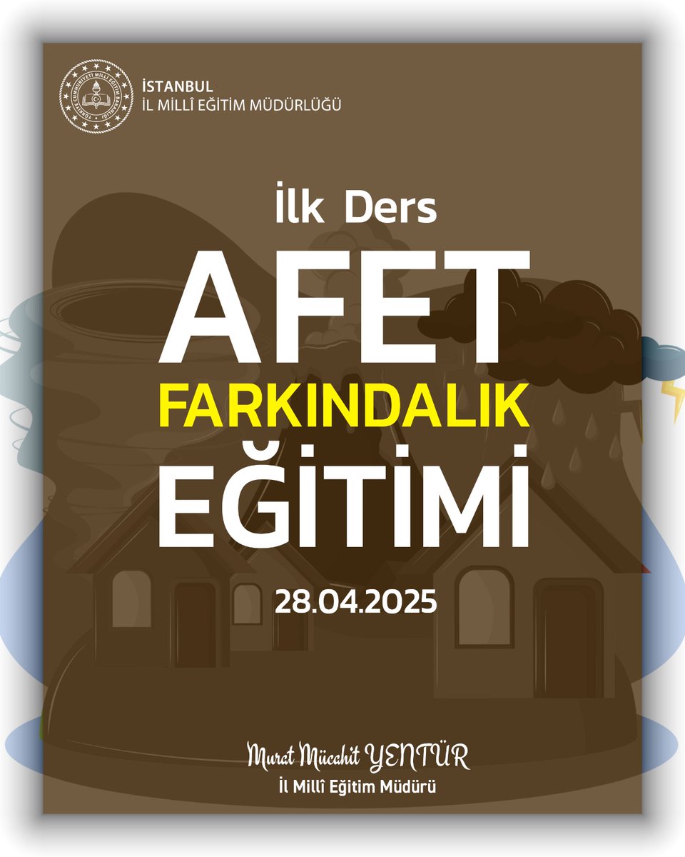 📢 "İstanbul’da Tüm Okullarda Afet Farkındalık Eğitimi Başlıyor"

Müdürlüğümüz tarafından, 23 Nisan 2025 tarihinde ilimizde meydana gelen depremin ardından afet bilincini artırmak amacıyla yarın tüm resmî ve özel okullarımızın ilk dersinde "Afet Farkındalık Eğitimi"