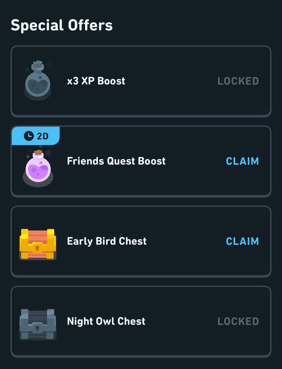 Robert3005's tweet photo. Hey @duolingo how would I have both gotten the friends quest boost and failed the friends quest at the same time? Sounds like someone could use a refresher on transactions and consistency models. https://t.co/M8GFKIdtdN