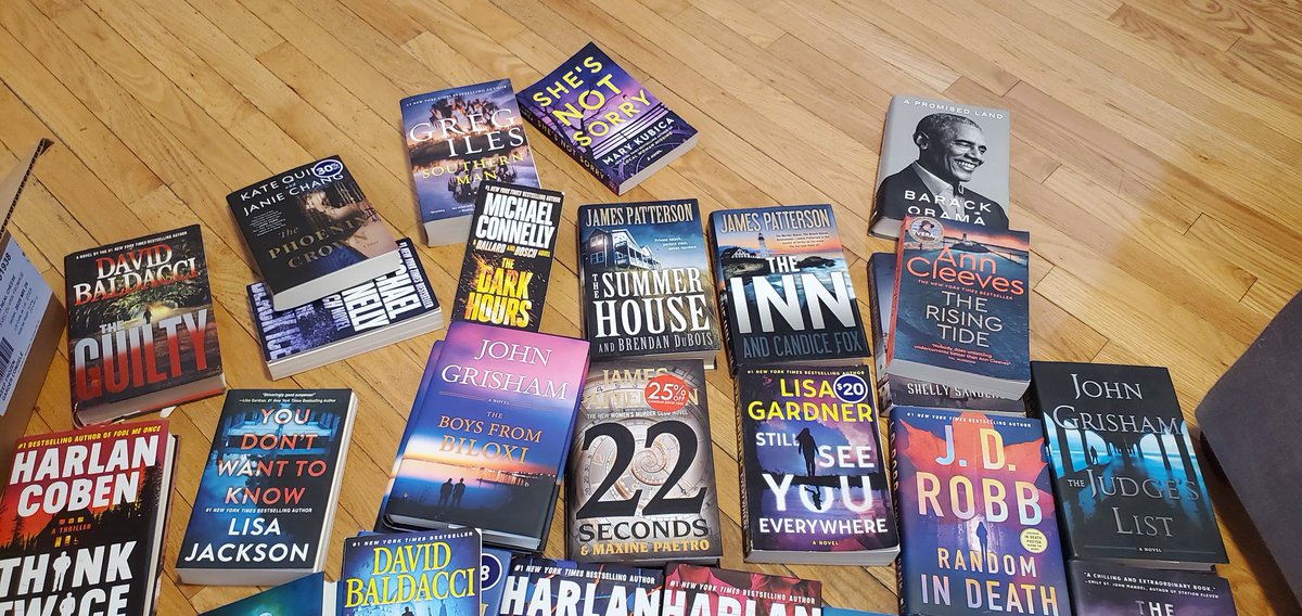 Book Haul! All this for $19.00. I should be set for a long time...45 books. Outstanding deal. 😄