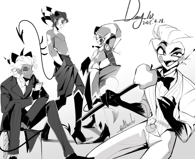 lucifer & imp boys
今日练习
#HazbinHotel 
#helluva 