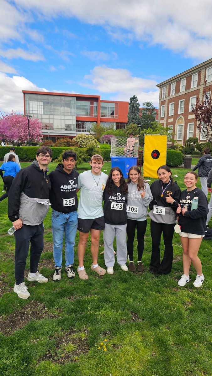 CoachKatieRees's tweet image. Great morning at the @AUPanthers SAAC fundraiser for Bridges.
Congrats to @AdelphiXCTrack senior, Matt Wenz (co-President of SAAC) for all your hard work in making this happen, & to all of our team members who came to walk, man the dunk tank, face paint, & support. #AUfamily