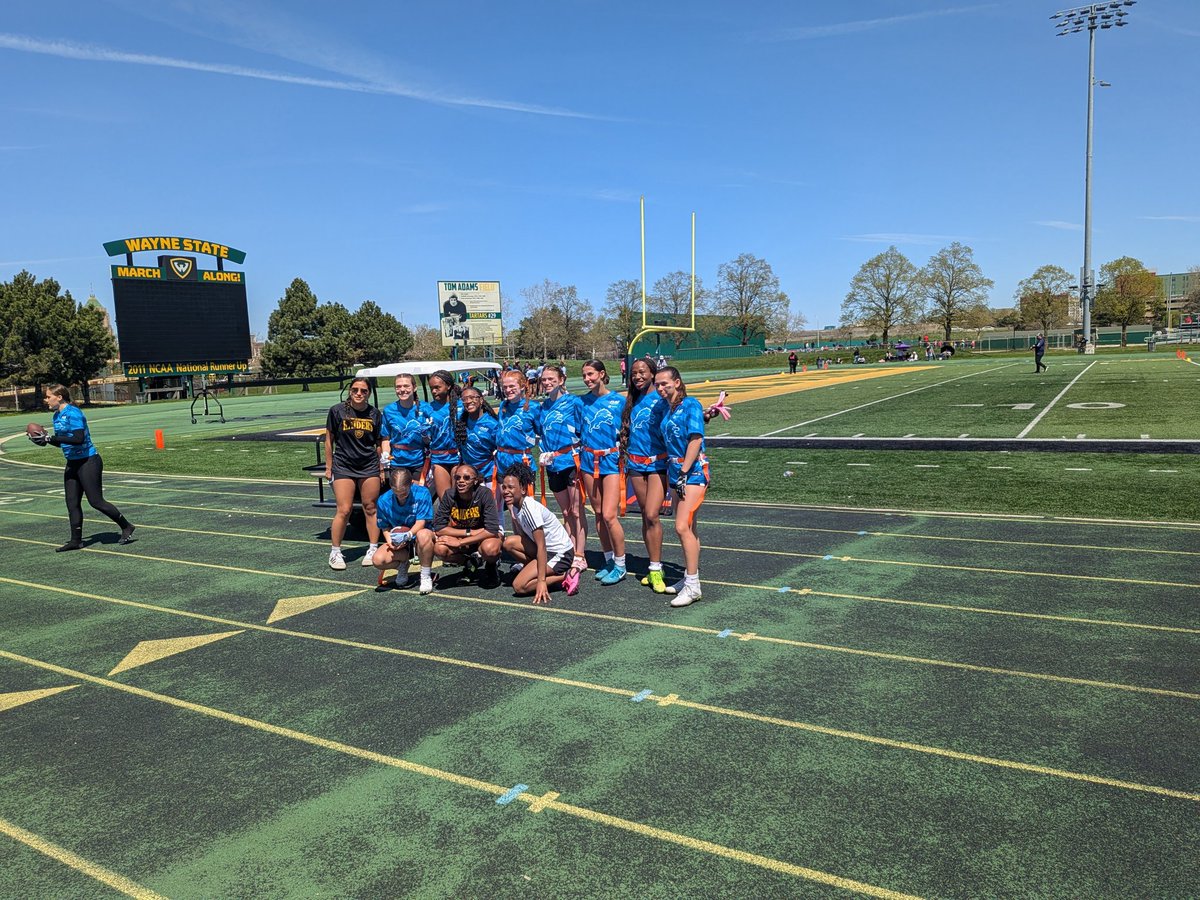 Great job in our first girls flag football game! Let's go Girl Raiders!