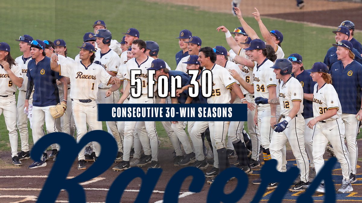 Racers have posted the program's fifth-straight season of 3⃣0⃣ wins. The first in program history.

#GoRacers 🏇