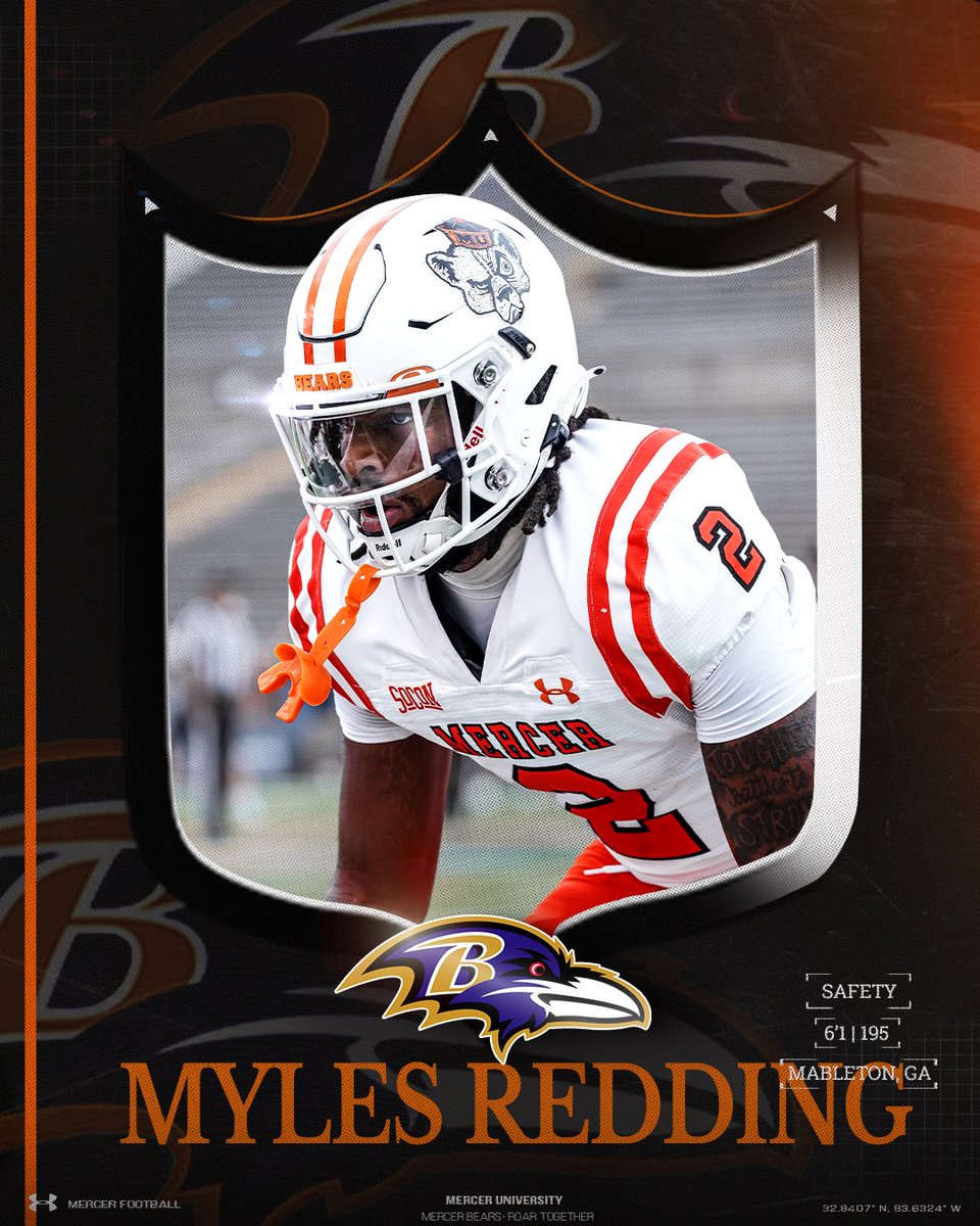Mercer Football (@mercerfootball) on Twitter photo 𝐄𝐚𝐫𝐧𝐞𝐝 ✅
Congrats to our guy Myles Redding on his Rookie Mini Camp invite with the Baltimore Ravens.
<a href="/MylesTooNice/">Myles Redding ✞</a> 🤝 <a href="/Ravens/">Baltimore Ravens</a> 𝐄𝐚𝐫𝐧𝐞𝐝 ✅
Congrats to our guy Myles Redding on his Rookie Mini Camp invite with the Baltimore Ravens.
<a href="/MylesTooNice/">Myles Redding ✞</a> 🤝 <a href="/Ravens/">Baltimore Ravens</a>