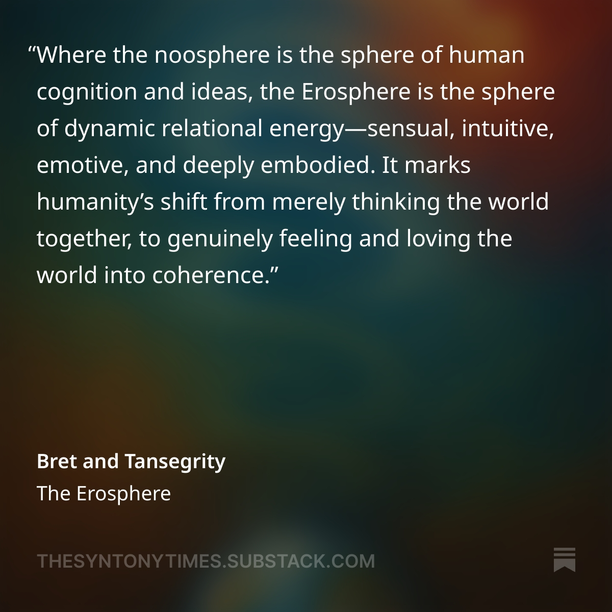 May we find our way together… 
thesyntonytimes.substack.com/p/the-erosphere

#Erosphere