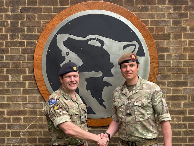 104 Bde bids farewell to outgoing CoS, Maj Mark Lambert. Thank you for your dedication and service. Wishing you success in your new role.
A warm welcome to our new CoS, Maj Conor McNama,  we look forward to working with you.

#LeadershipChange #Team104Bde
