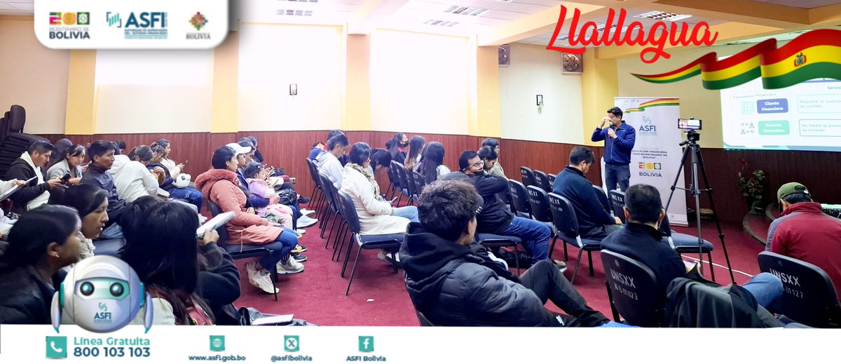 En el Auditorio de Postgrado de la Universidad Nacional "Siglo XX" de #Llallagua, estudiantes de la Contaduría Pública recibieron talleres de educación financiera por parte de #ASFI, #BCB y #UIF.
#ASFIEduca
#ElGobiernoNacionalCumple
#ElSistemaFinancieroSólidoYSolvente