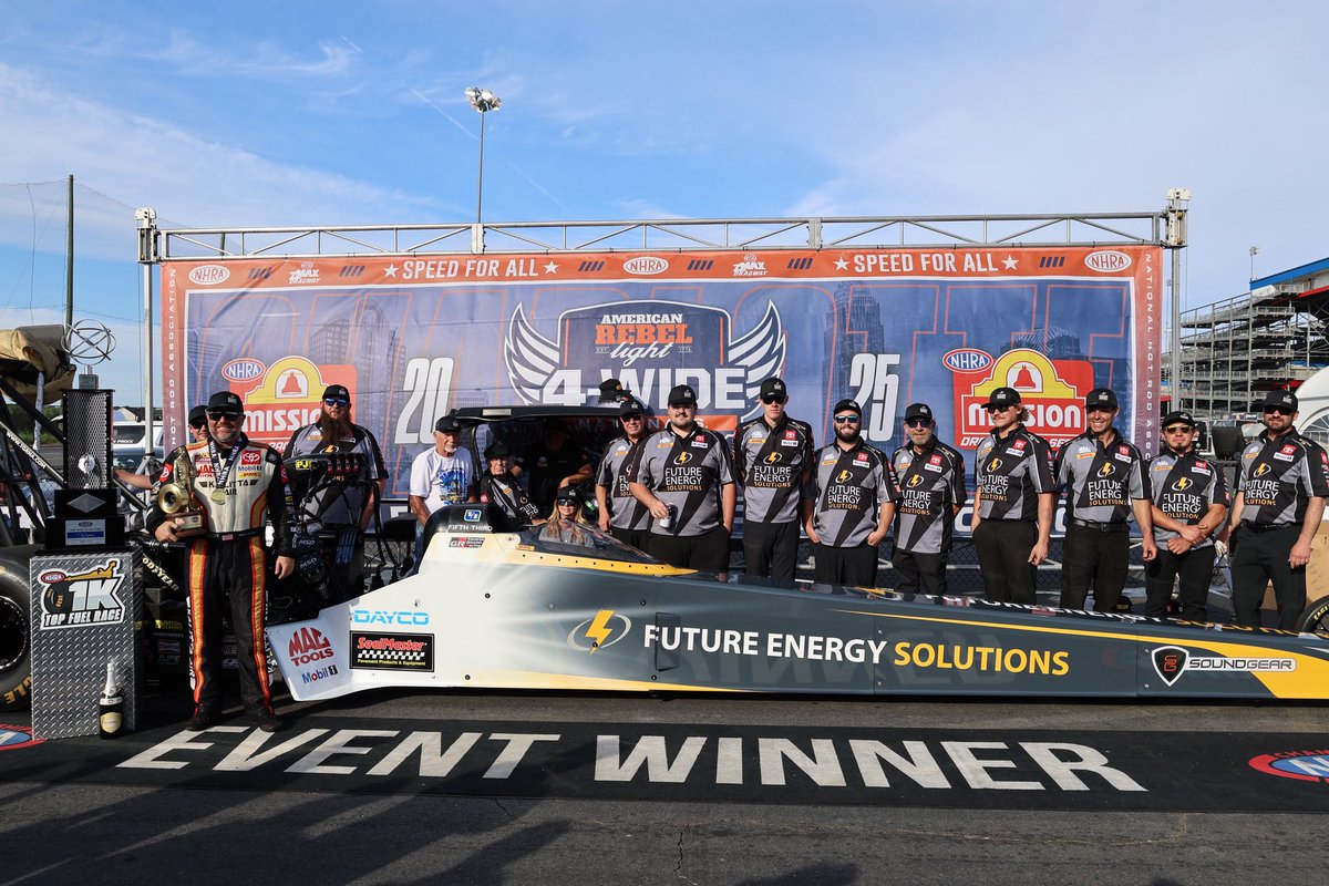 Kalitta Motorsports (@teamkalitta) on Twitter photo Congratulations to <a href="/ShawnLangdon333/">Shawn Langdon</a> for not only winning the #4WideNats but also the 1000th Top Fuel event! Congrats!
#TGRNA • <a href="/mobil1racing/">Mobil 1 Racing</a> • #kalittaair • <a href="/DaycoOfficial/">Dayco</a> • <a href="/MacTools38/">Mac Tools</a> • <a href="/Revchem_/">Revchem Composites</a> • <a href="/FifthThird/">Fifth Third Bank</a> • <a href="/DHLUS/">DHL U.S.</a> • <a href="/SealMasterNet/">SealMaster Official</a> • <a href="/SoundGearHear/">SoundGear</a> • Congratulations to <a href="/ShawnLangdon333/">Shawn Langdon</a> for not only winning the #4WideNats but also the 1000th Top Fuel event! Congrats!
#TGRNA • <a href="/mobil1racing/">Mobil 1 Racing</a> • #kalittaair • <a href="/DaycoOfficial/">Dayco</a> • <a href="/MacTools38/">Mac Tools</a> • <a href="/Revchem_/">Revchem Composites</a> • <a href="/FifthThird/">Fifth Third Bank</a> • <a href="/DHLUS/">DHL U.S.</a> • <a href="/SealMasterNet/">SealMaster Official</a> • <a href="/SoundGearHear/">SoundGear</a> •